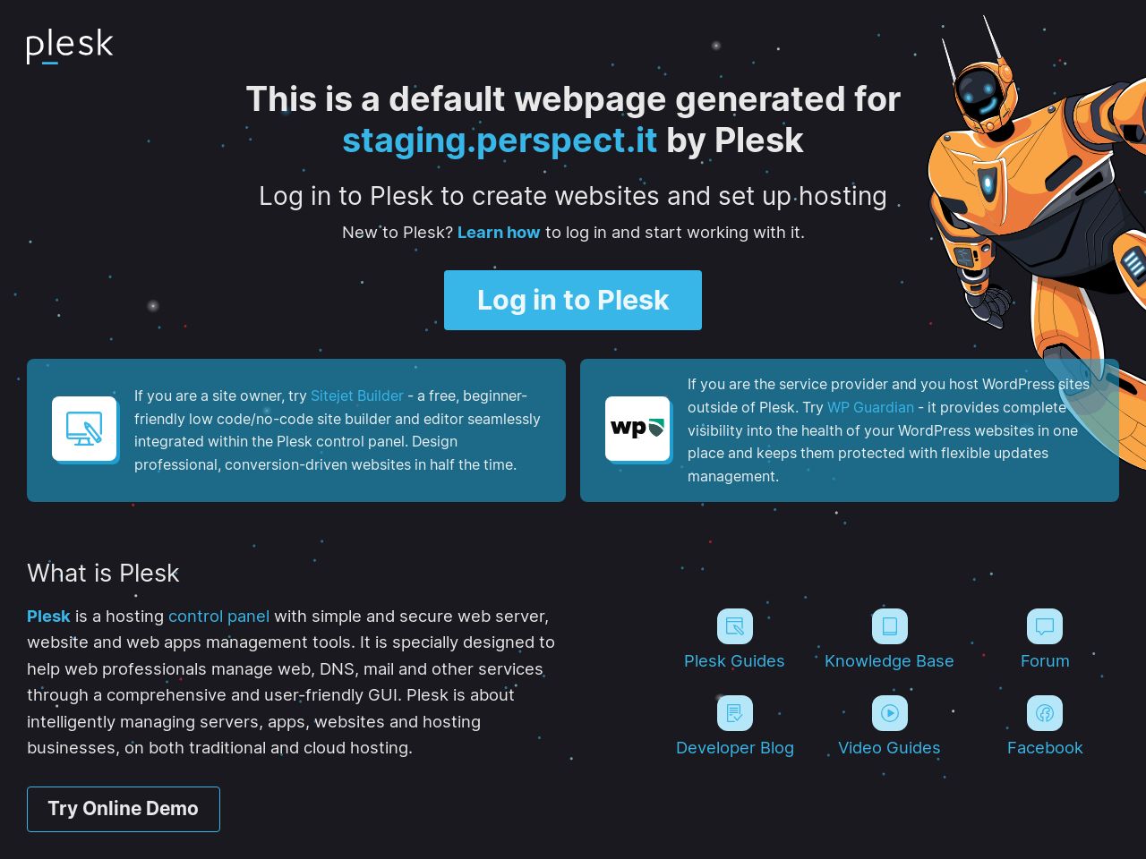 Thumbnail image of Plesk Hosting Control Panel